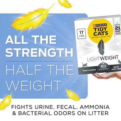 Lightweight 4-In-1 Strength Clumping Cat Litter