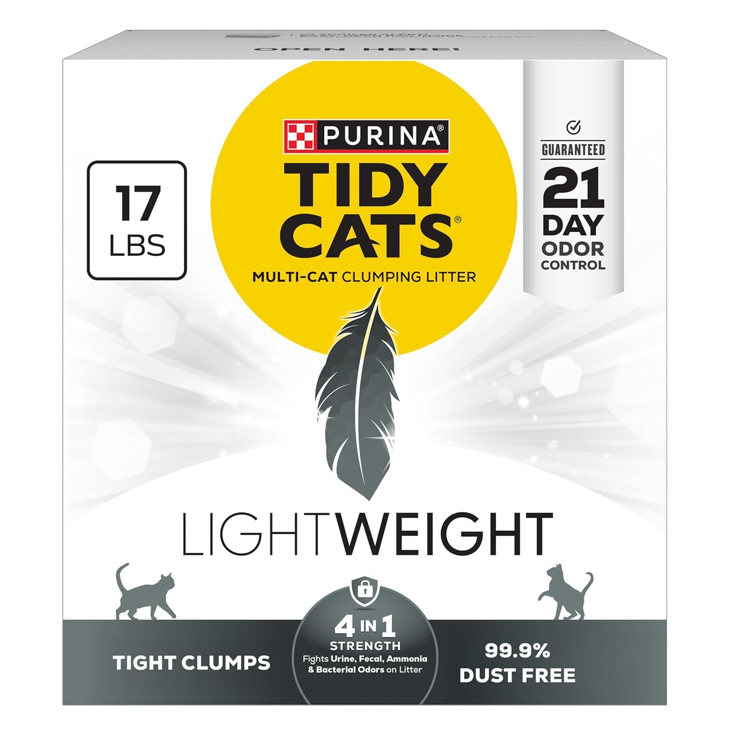 Lightweight 4-In-1 Strength Clumping Cat Litter